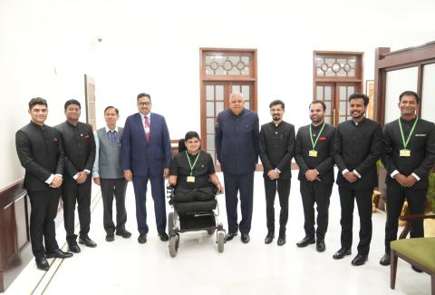 IIS (Officer Trainees) called on the Honourable Vice President of India