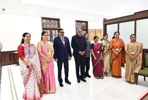 IIS (Officer Trainees) called on the Honourable Vice President of India