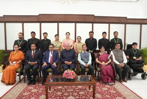 IIS (Officer Trainees) called on the Honourable Vice President of India